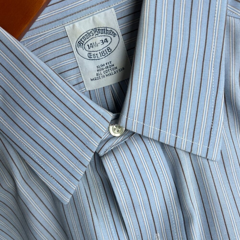 Brooks Brothers Button Up Dress Shirt - Slim Fit  (4 pack) - Picture 5 of 6